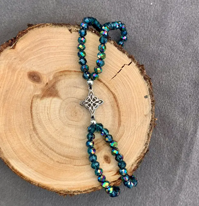 Pulsera doble Nudo de Bruja plateado — Amuletos hecha a mano, Mana Dragonfly