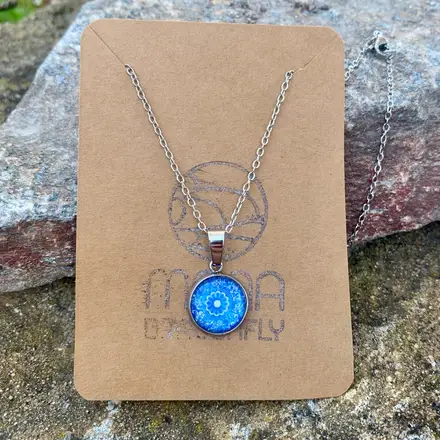Collar mandala blau — Celestial feta a mà, Mana Dragonfly